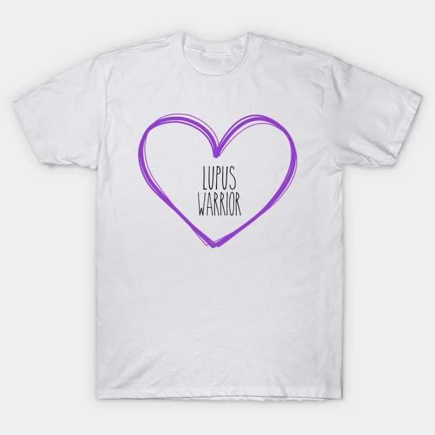 Lupus Warrior Heart Support T-Shirt by MerchAndrey